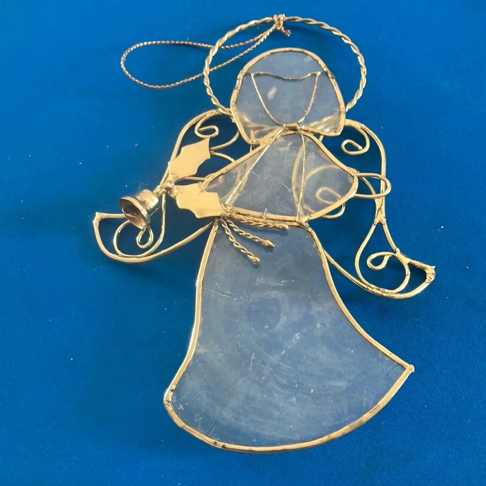 Gold and Clear Angel Ornament